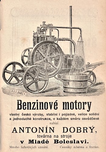 Benzinové motory vlastní české výroby nabízí Antonín Dobrý